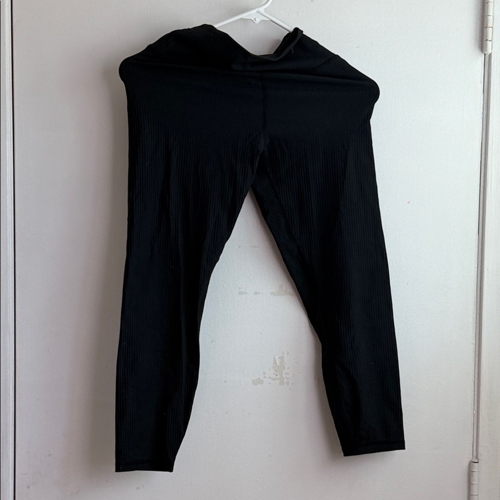 Black Ribbed Leggings